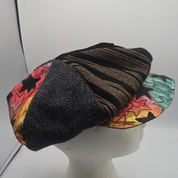 M. Gregg Studio 80s 6 Panel Flap Stylish Colorful Star Pattern Cap M M. Gregg Studio 80s 6 Panel Flap Stylish Colorful Star  main image 2